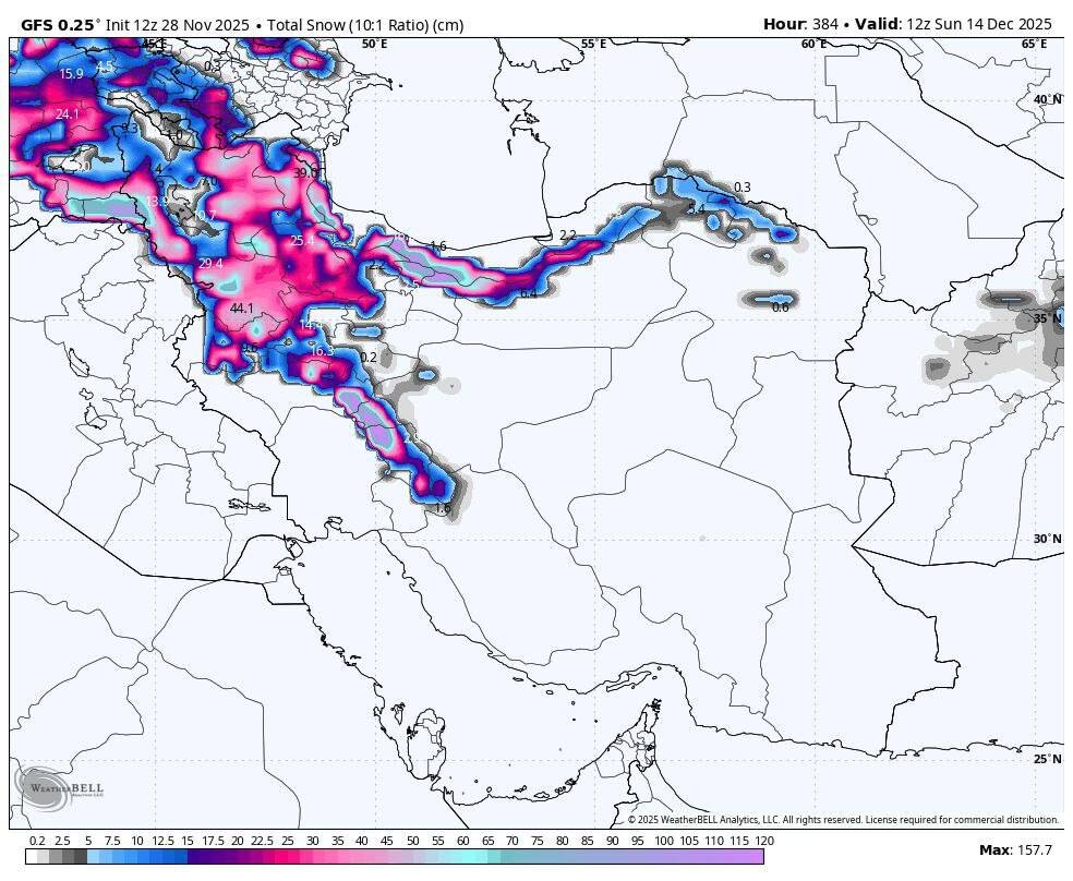ورود سامانه بارشی جدید به کشور از دوشنبه؛ موج برف و باران در ۱۵ استان ورود سامانه بارشی جدید به کشور از دوشنبه؛ موج برف و باران در ۱۵ استان