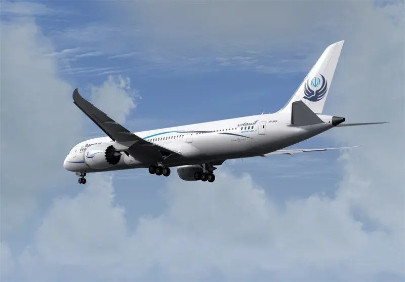 بویینگ ۷۳۷ هواپیمایی آسمان در نجف زمین‌گیر شد؛ قطعات فنی دیر رسید!