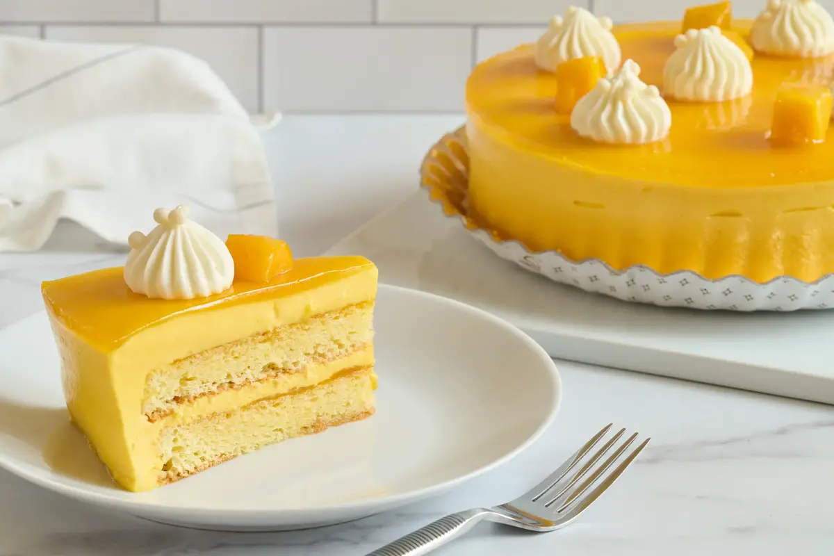 طرز درست کردن یک کیک انبه فوق العاده خوشمزه در سه سوت + فیلم