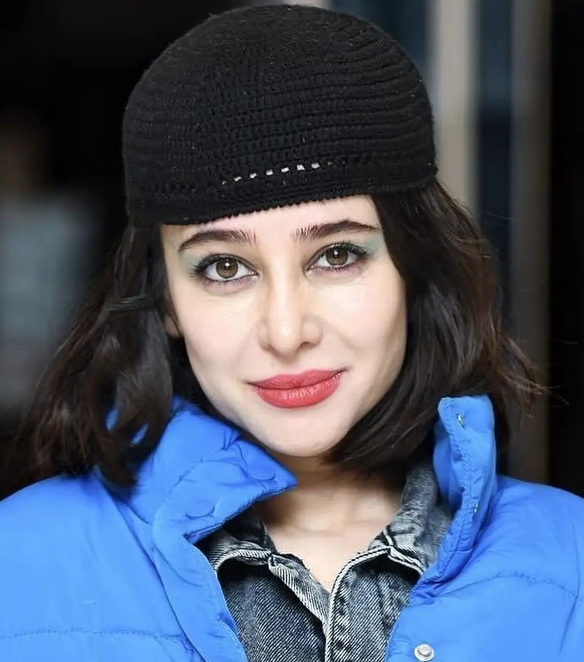 استایل پاییزی الناز حبیبی با کلاه کپ+عکس