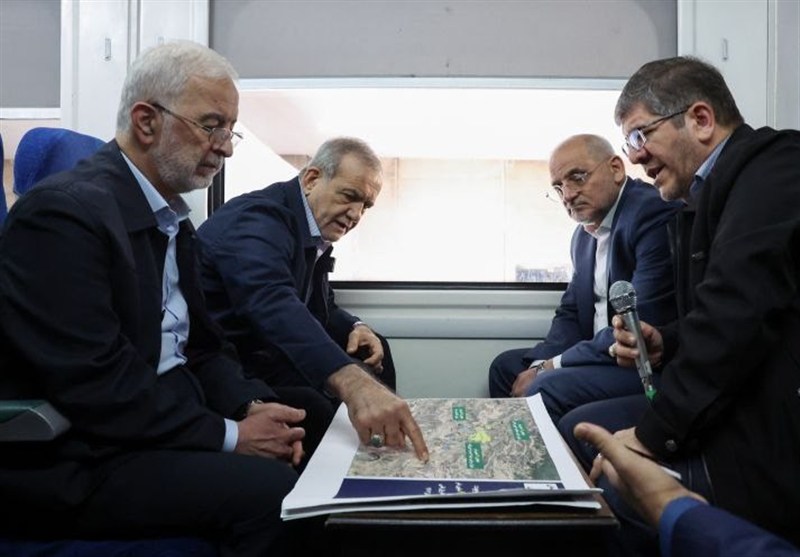 بازدید پزشکیان از خطوط راه آهن حومه‌ای استان تهران – تسنیم