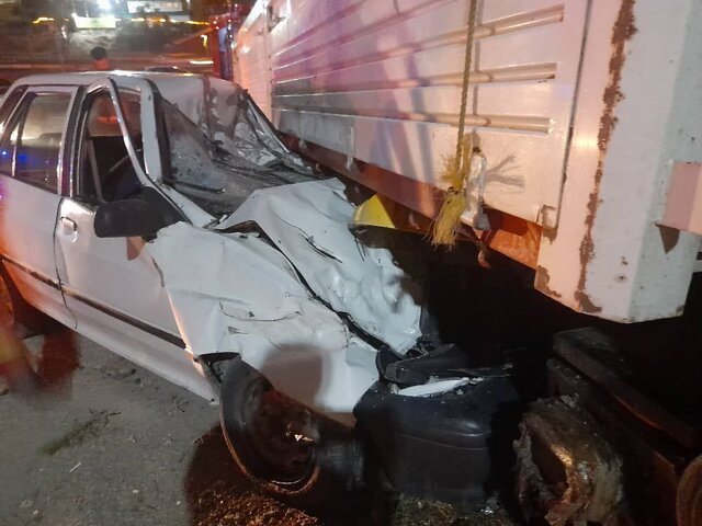 برخورد پراید با کامیون در بزرگراه بابایی مرگبار شد