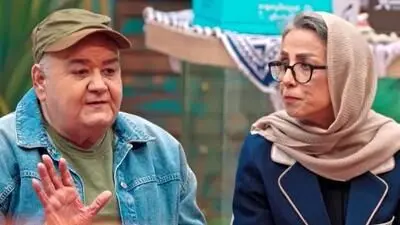 عکس جدید اکبر عبدی و همسرش با یک ژست عاشقانه