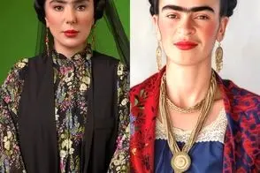 مرجانِ «نون خ»، با گریم به سبک فریدا جلب‌توجه کرد!