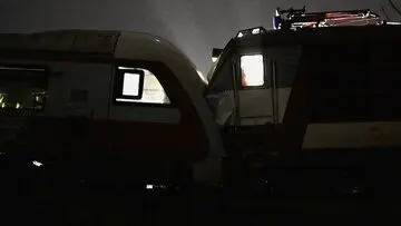 برخورد دو قطار حادثه ساز شد