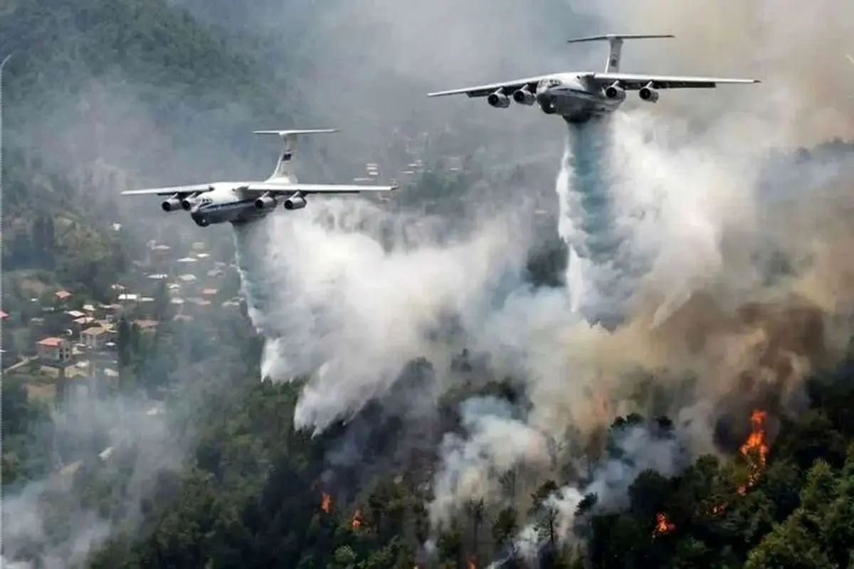 آخرین وضعیت عملیات اطفای حریق در جنگل‌های الیت