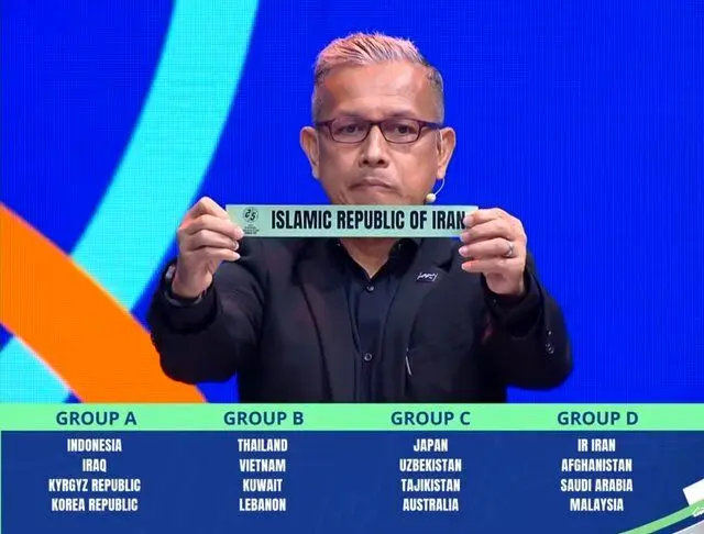 هم‌گروهی ایران با افغانستان، عربستان و مالزی در جام‌ملت‌های فوتسال آسیا