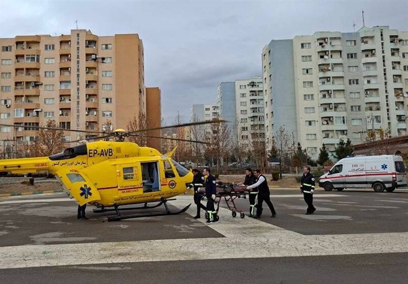 اعزام بالگرد اورژانس برای امداد به دانش‌آموزان