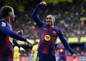 بارسلونا روی نوار پیروزی؛ ویارئال ۱۰ نفره در خانه تسلیم شد بارسلونا روی نوار پیروزی؛ ویارئال ۱۰ نفره در خانه تسلیم شد