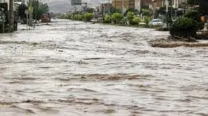 جاری شدن رودخانه در کهنوج کرمان پس از بارندگی‌های شدید + ویدئو