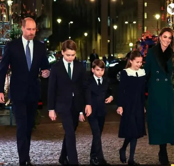 حضور زمستانی خانواده سلطنتی در وست‌مینستر؛ کاترین با استایلی یشمی درخشش کرد+عکس