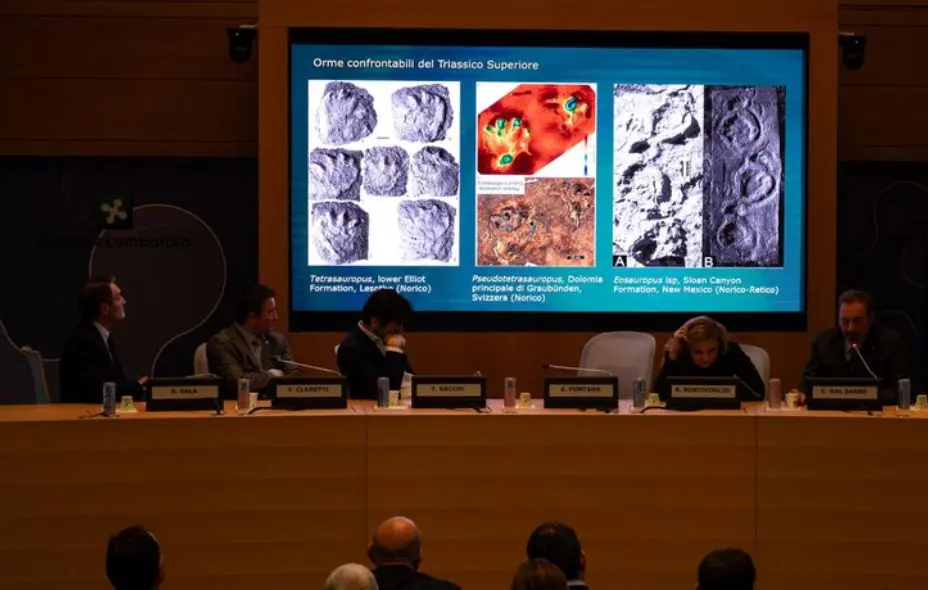 کشف هزاران رد پای دایناسور در شمال ایتالیا + فیلم