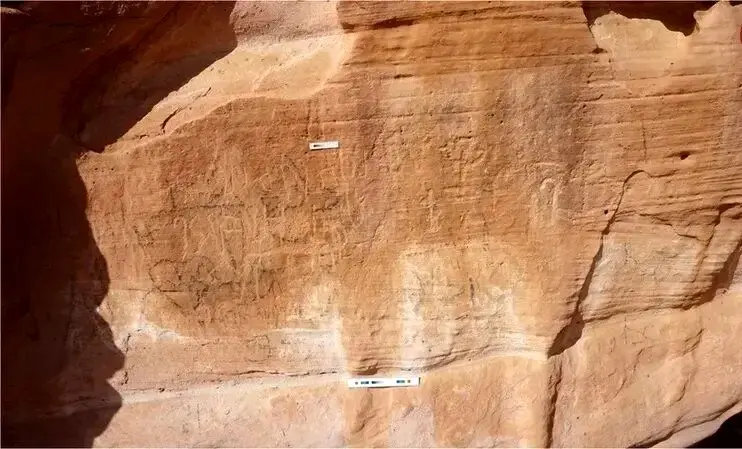 تصویر فتح صحرای سینا توسط یک فرعون در صخره‌نگارۀ ۵ هزار ساله | عکس