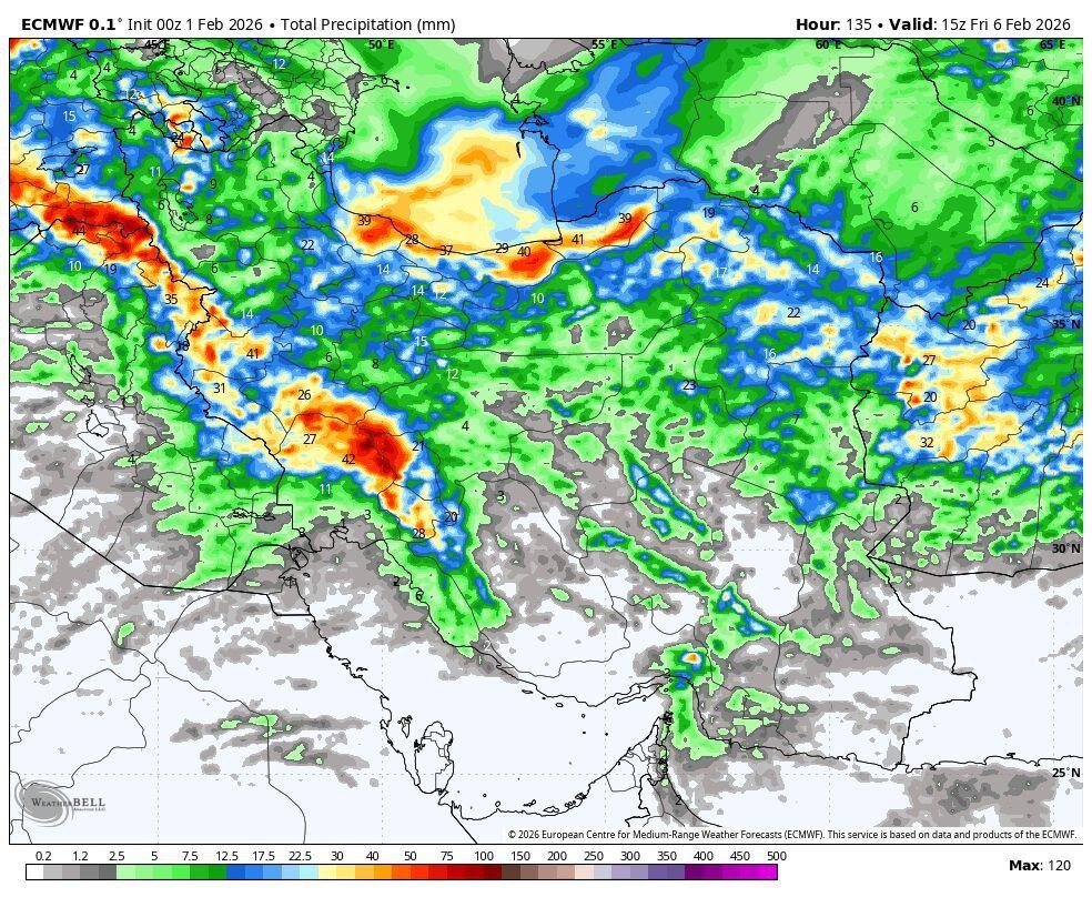 هشدار ورود موج جدید بارش برف و باران شدید از بامداد سه‌شنبه به کشور
